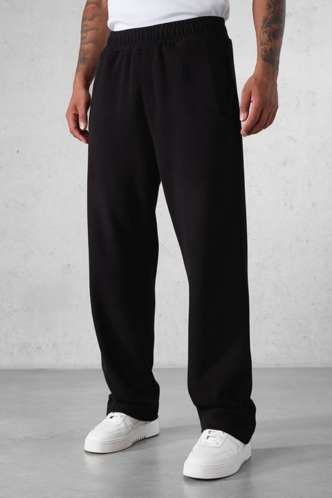 BLACK COMFY LOOSE SWEATPANTS