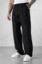 BLACK WIDE TAILORED PANTS