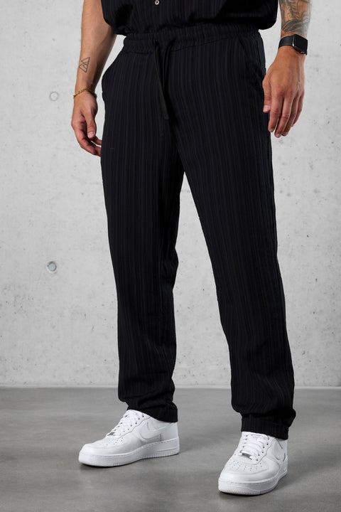 BLACK STRIPED PANTS