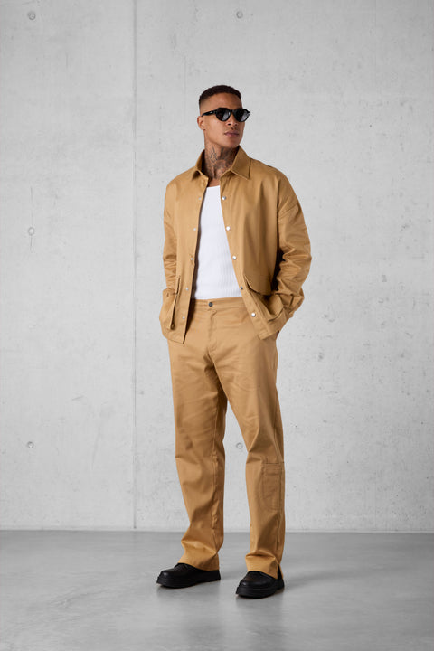CAMEL SLIT CHINO PANTS