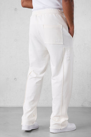 OFFWHITE APPLIQUÉ DISTRESSED LOOSE SWEATPANTS