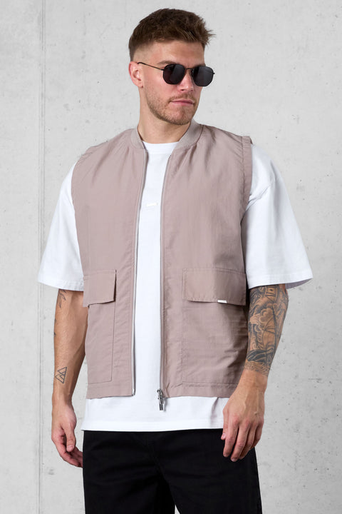 STONE NYLON VEST
