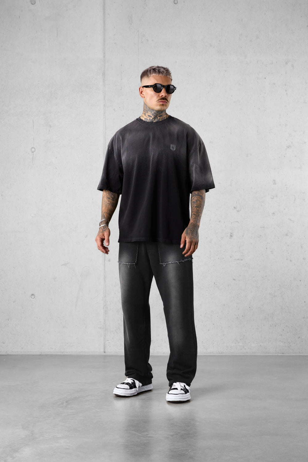 WASHED GREY ICON OVERSIZED TEE