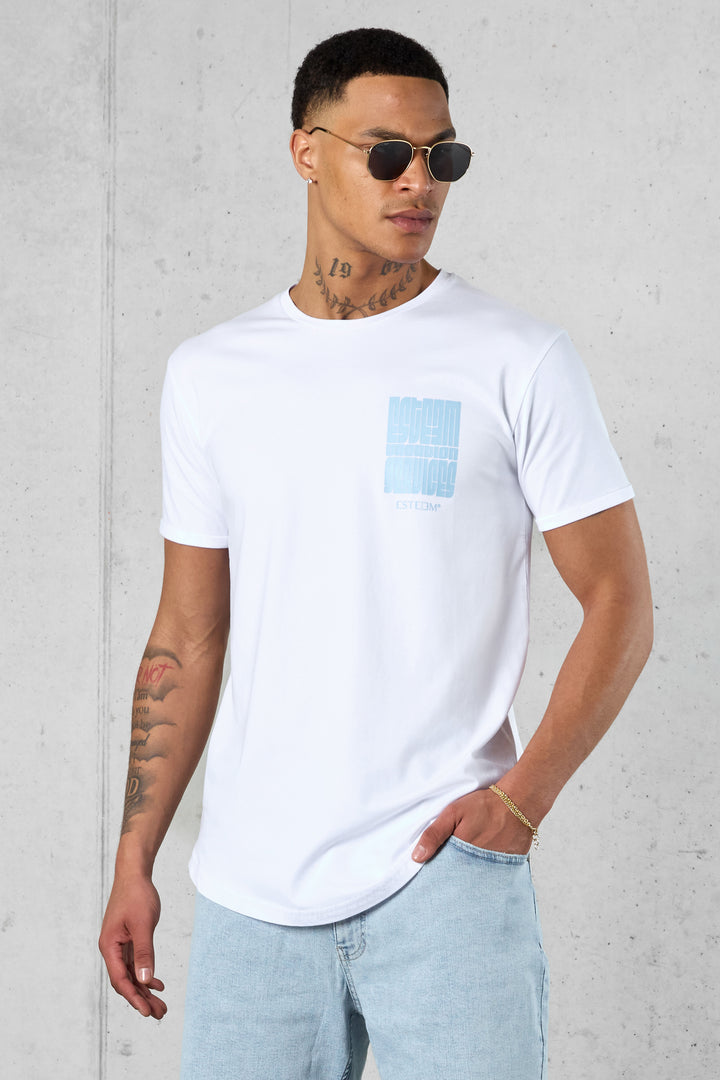 WHITE VACATION SERVICES LOGO TEE