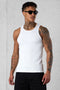 WHITE WAFFLE TANK TOP