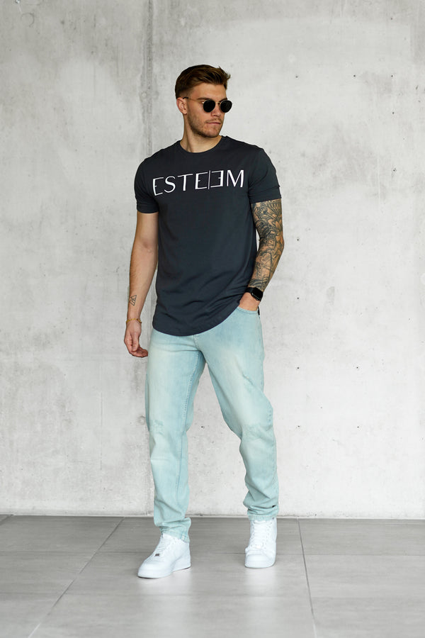 ANTHRACITE LETTERING TEE