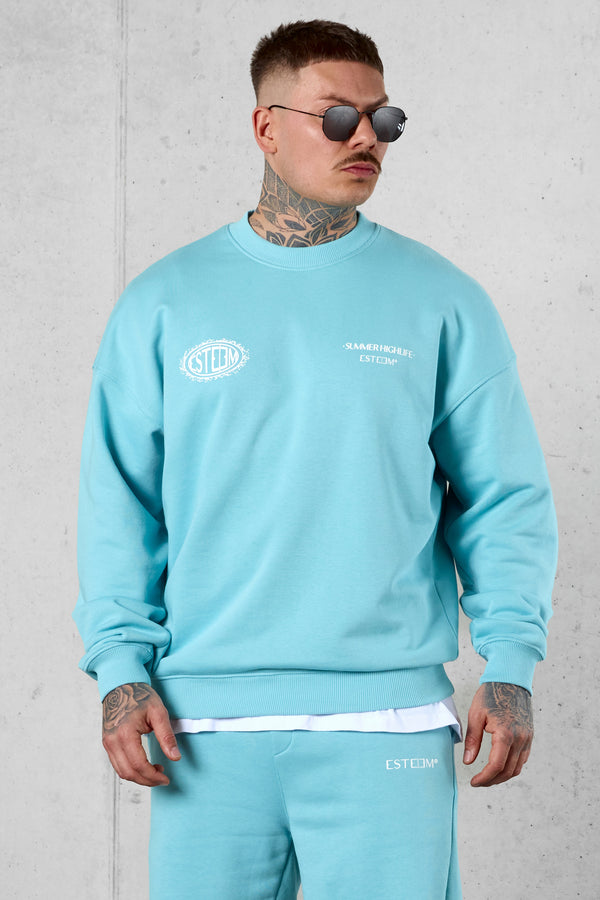 AQUA SUMMER HIGHLIFE OVERSIZED SWEATER