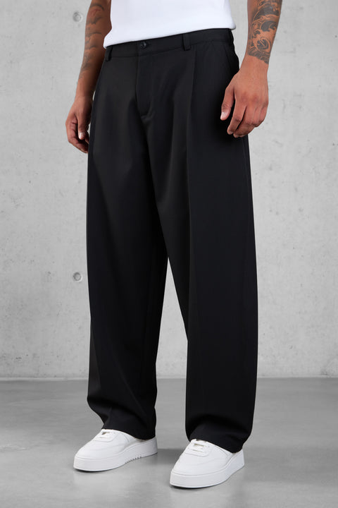 BLACK BARREL PANTS