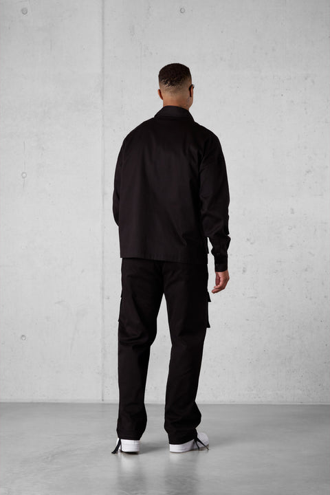 BLACK CARGO CHINO PANTS