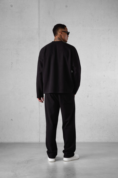 BLACK COMFY OVERSIZED SWEATER