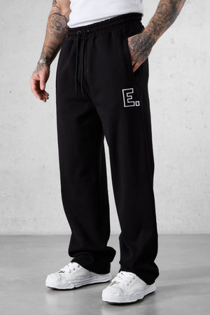 BLACK E. STATEMENT BAGGY JOGGER