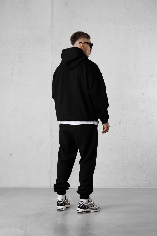 BLACK ESSENTIAL OVERSIZED HOODIE 2.0