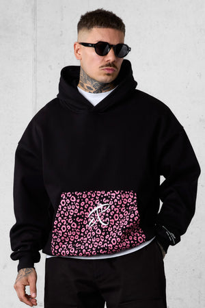 BLACK LEO AESTHETICS OVERSIZED HOODIE