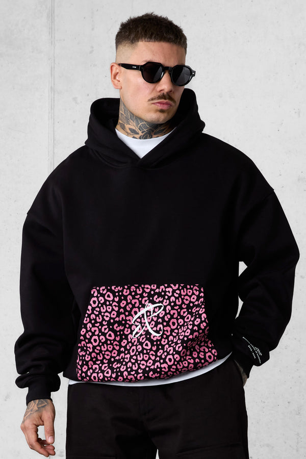 BLACK LEO AESTHETICS OVERSIZED HOODIE