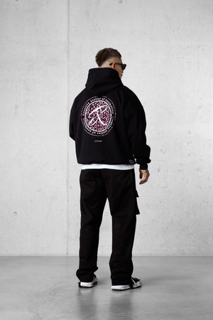 BLACK LEO AESTHETICS OVERSIZED HOODIE