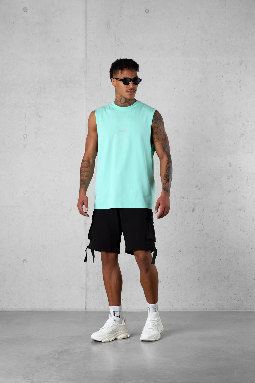 BEACHGREEN BLAZING SUNSHINE OVERSIZED TANK TEE