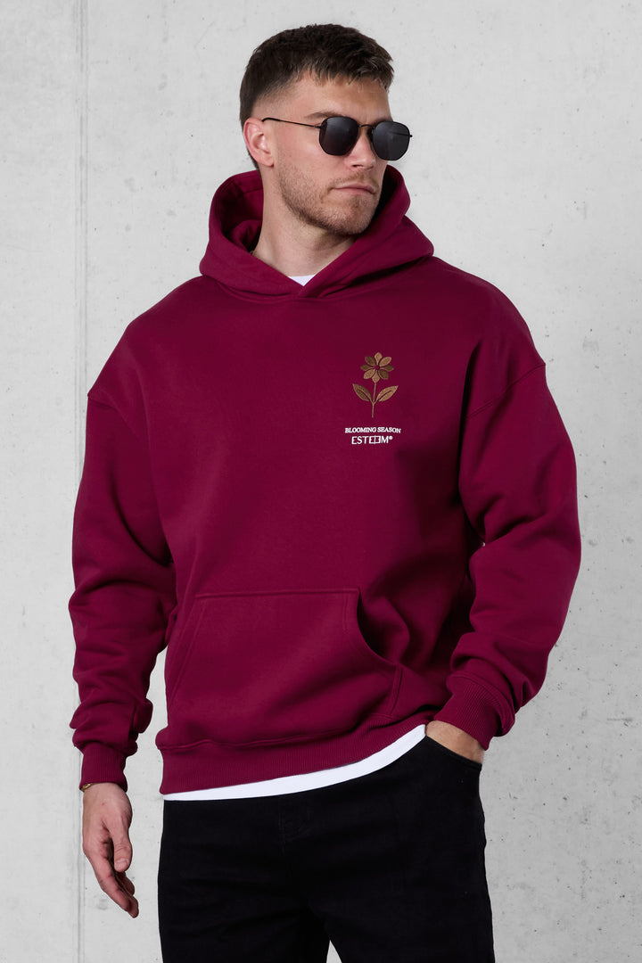 BEETROOT BLOOMING SEASON LOGO OVERSIZED HOODIE