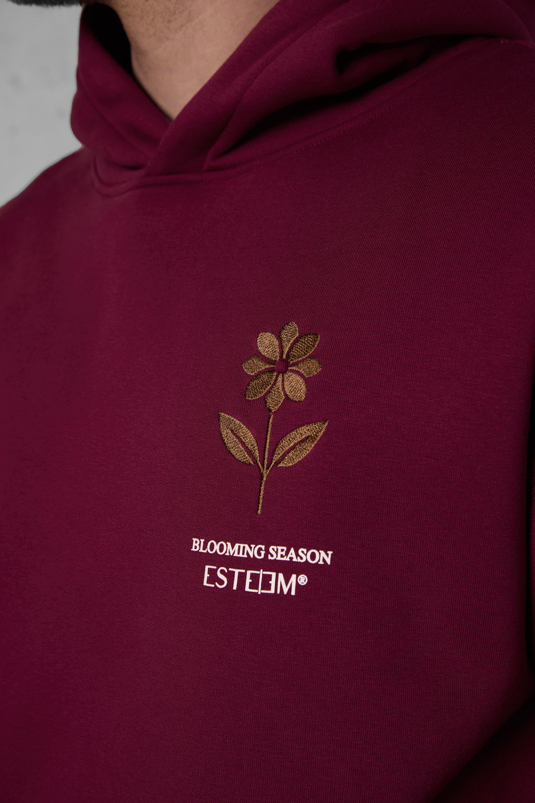 BEETROOT BLOOMING SEASON LOGO OVERSIZED HOODIE