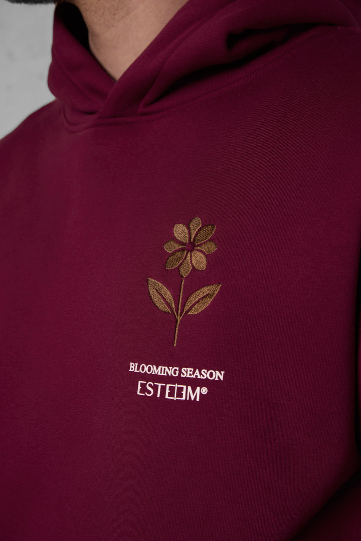 BEETROOT BLOOMING SEASON LOGO OVERSIZED HOODIE