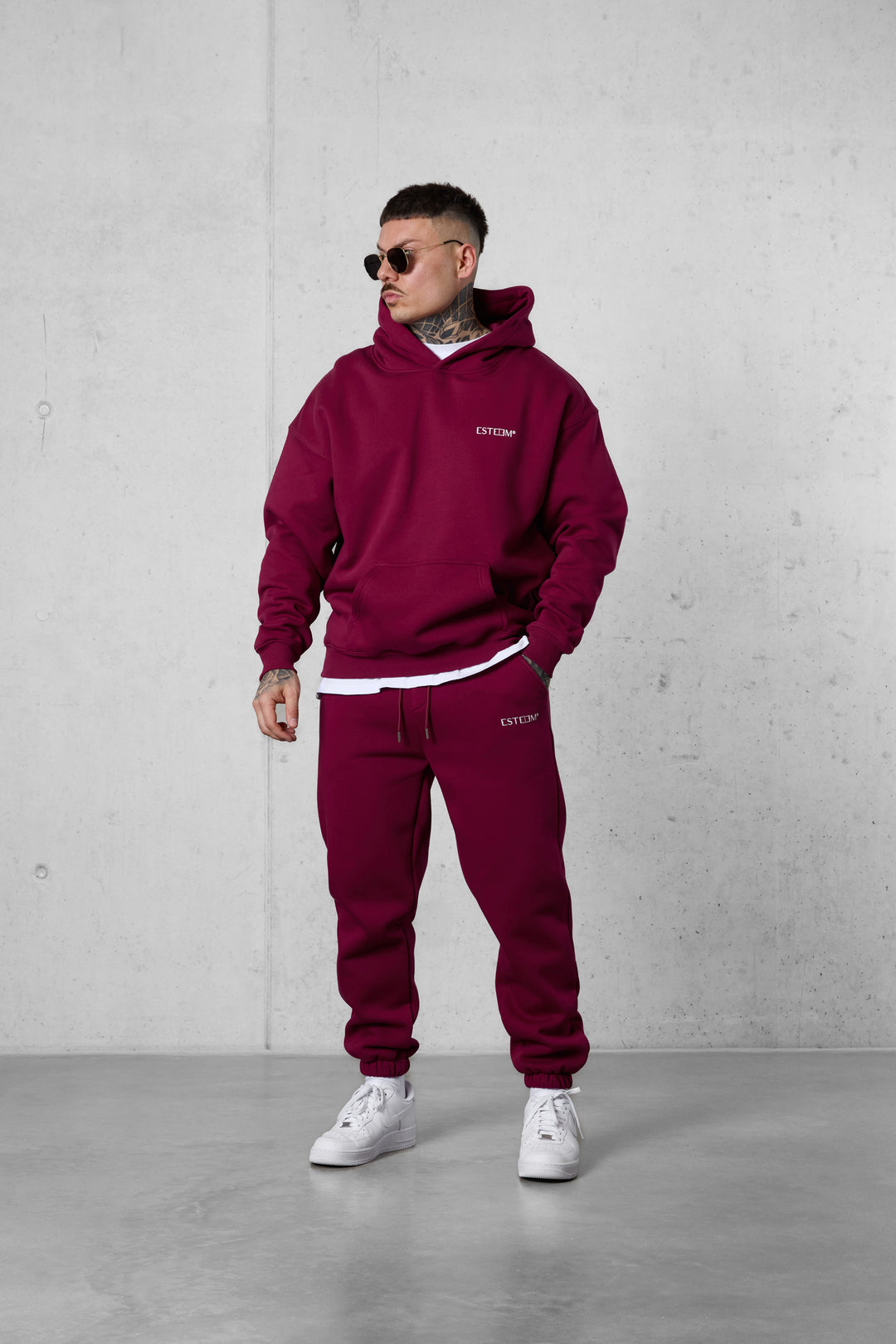 BEETROOT DISCREET OVERSIZED HOODIE