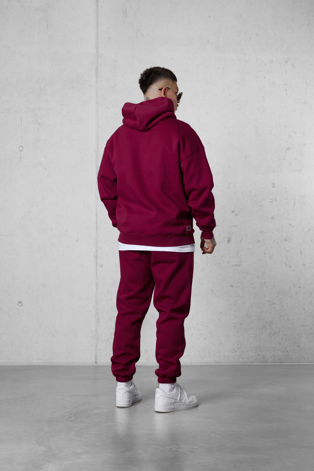 BEETROOT DISCREET OVERSIZED HOODIE