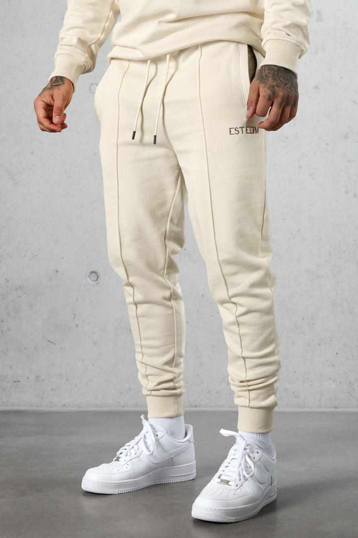 BEIGE BASIC SWEATPANTS