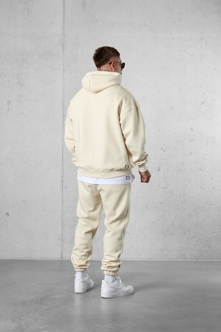 BEIGE DISCREET OVERSIZED HOODIE