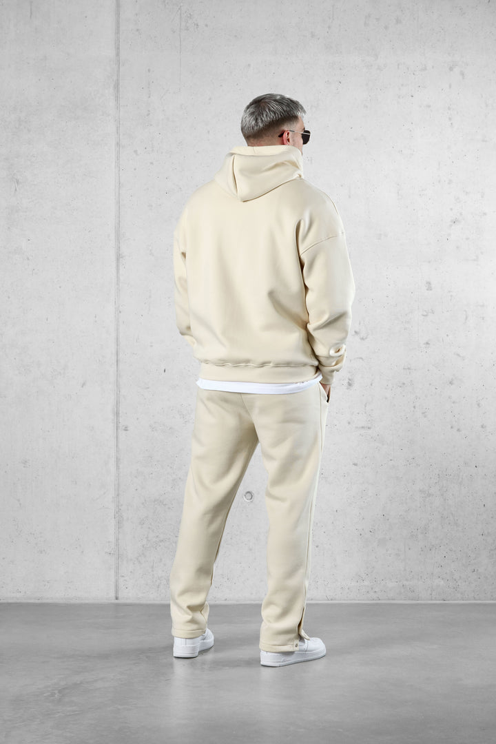 BEIGE ESSENTIAL OVERSIZED HOODIE