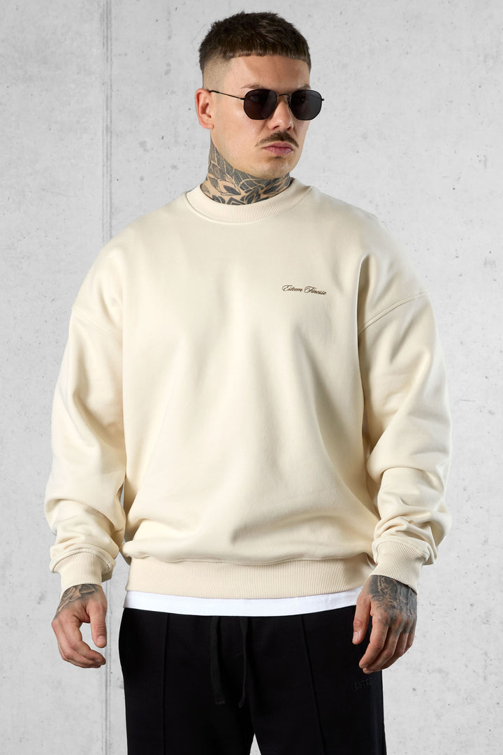 BEIGE FINESSE OVERSIZED SWEATER