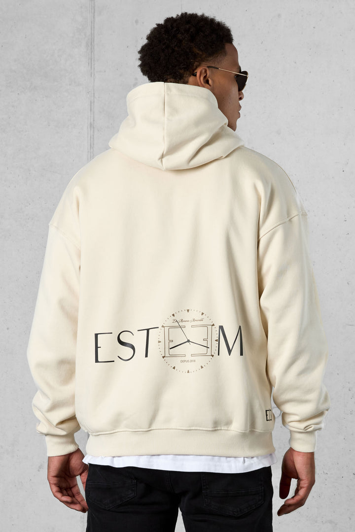 BEIGE LES MOMENTS MÉMORABLE OVERSIZED HOODIE