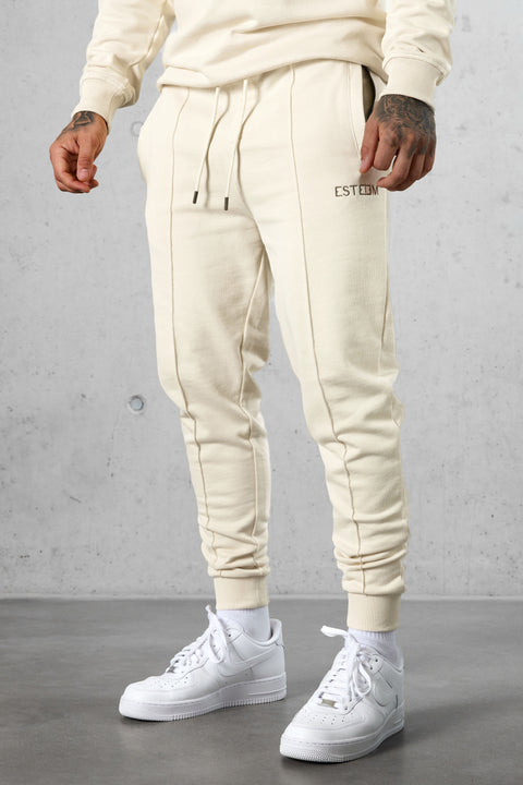 BEIGE BASIC SWEATPANTS