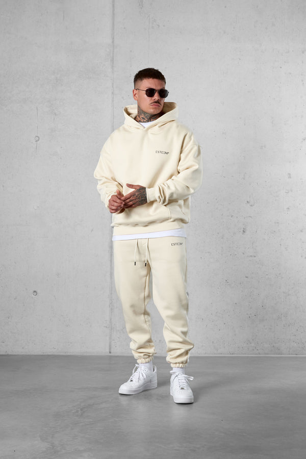 BEIGE DISCREET OVERSIZED HOODIE