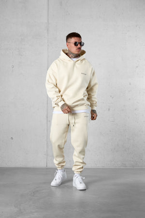 BEIGE DISCREET OVERSIZED HOODIE