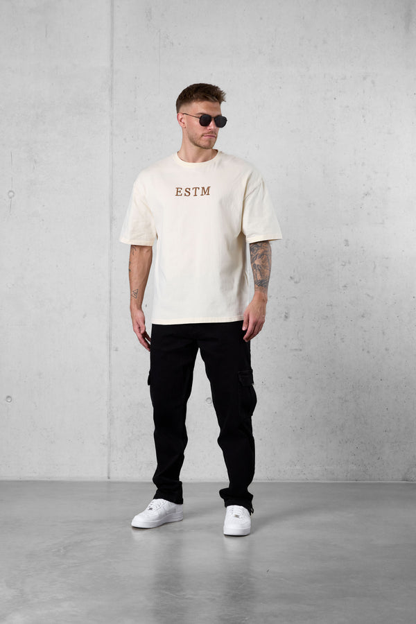 BEIGE ESTM OVERSIZED TEE