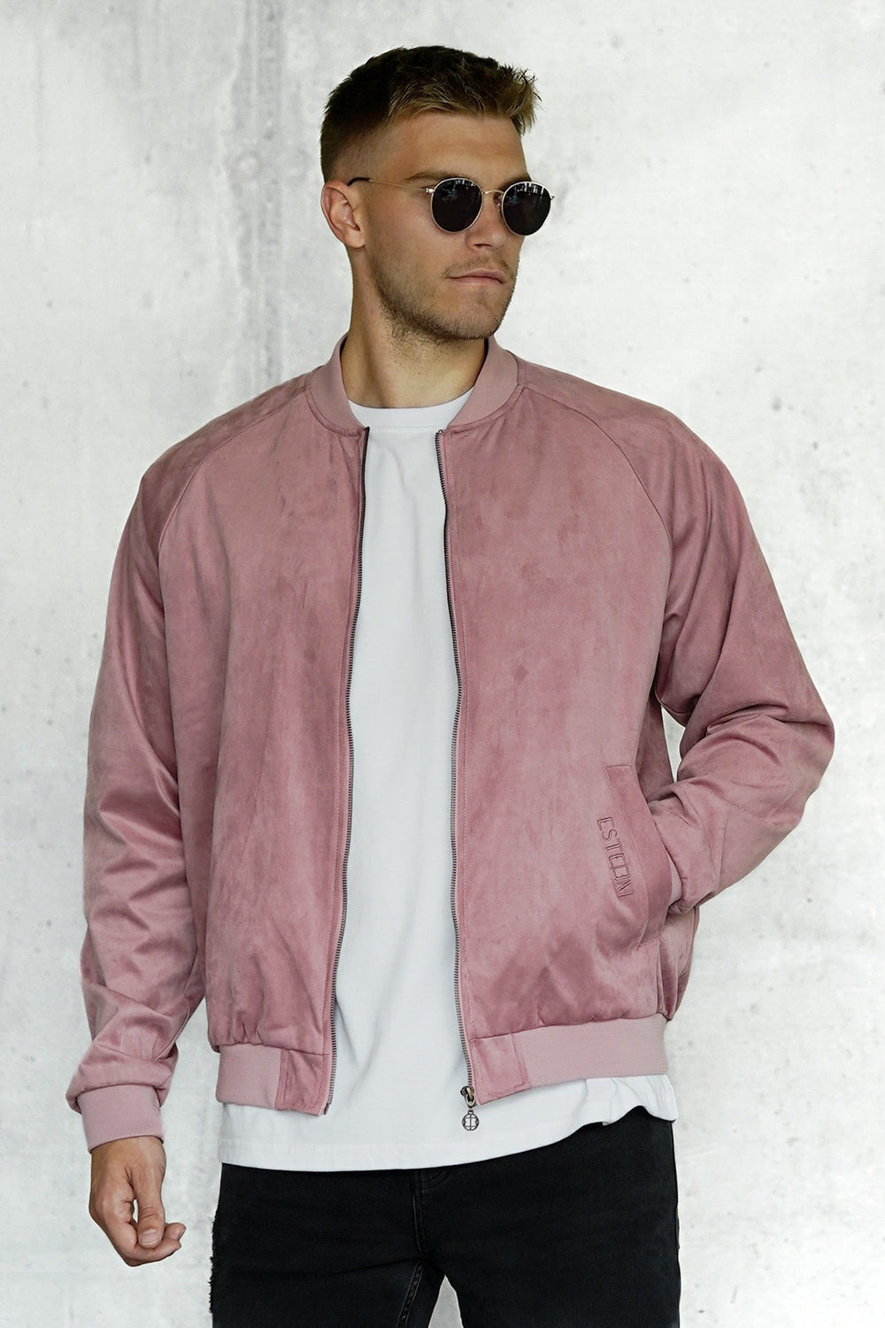 BERRY SUEDE JACKET