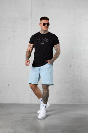 BLACK COLORED BLOWN-UP TEE