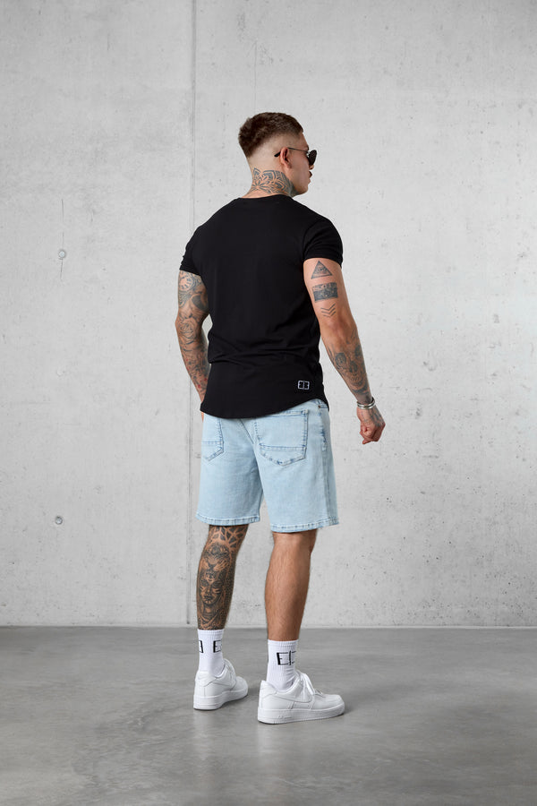 BLACK COLORED BLOWN-UP TEE