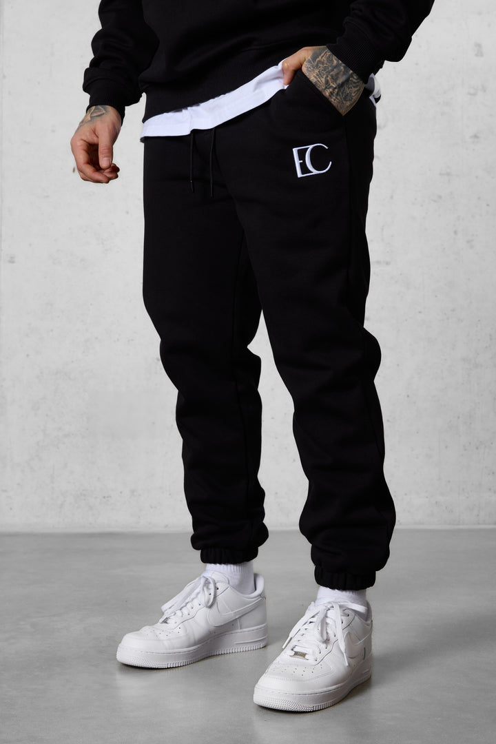 BLACK EC LOGO JOGGER