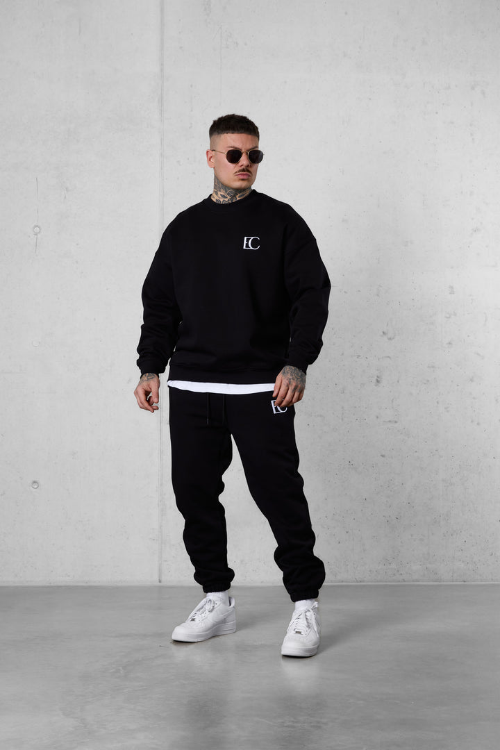 BLACK EC LOGO JOGGER