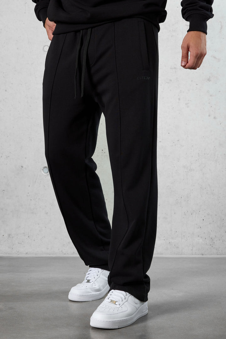 BLACK ESSENTIAL LOOSE SWEATPANTS