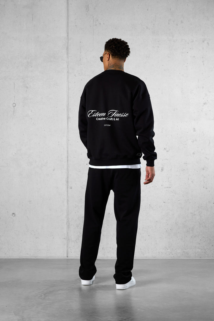 BLACK FINESSE OVERSIZED SWEATER