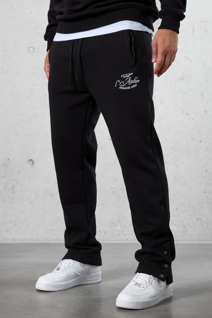 BLACK L'ATELIER 76 BUTTONS JOGGER