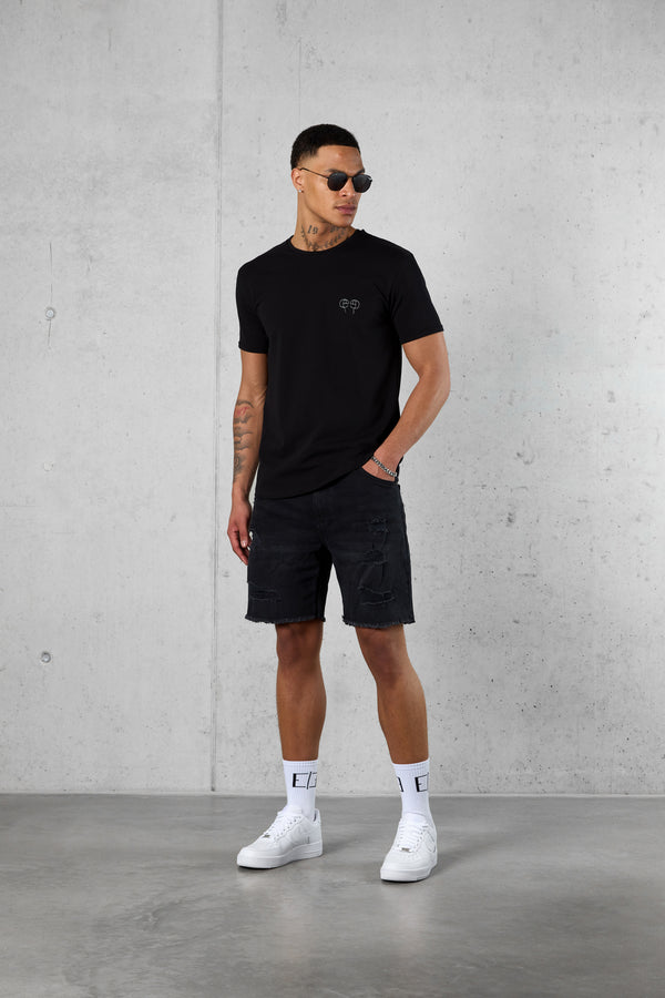 BLACK LOOP LOGO TEE