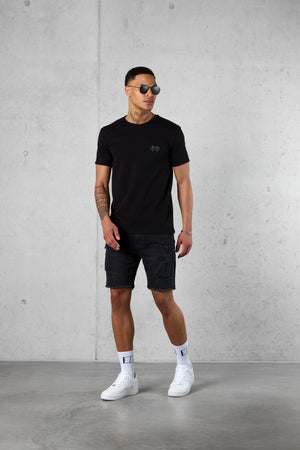 BLACK LOOP LOGO TEE