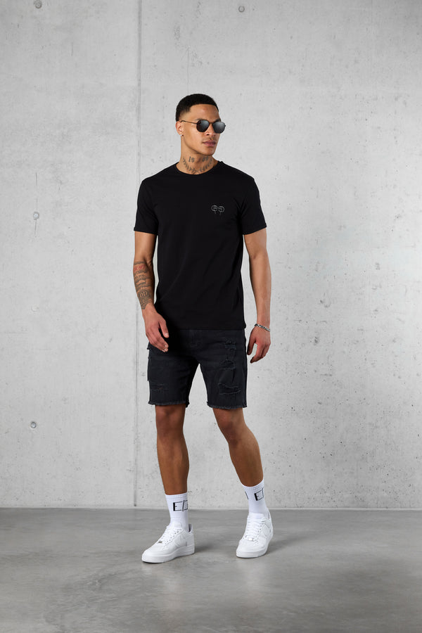 BLACK LOOP LOGO TEE