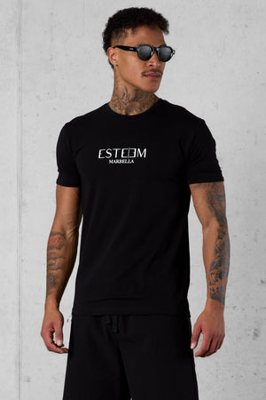 BLACK MARBELLA LOGO TEE
