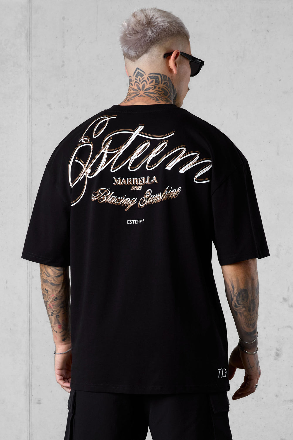BLACK MARBELLA SIGNATURE OVERSIZED TEE