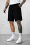 BLACK NYLON BASIC SHORTS