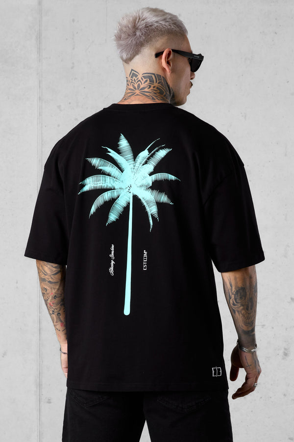 BLACK PALM OVERSIZED TEE 4.0