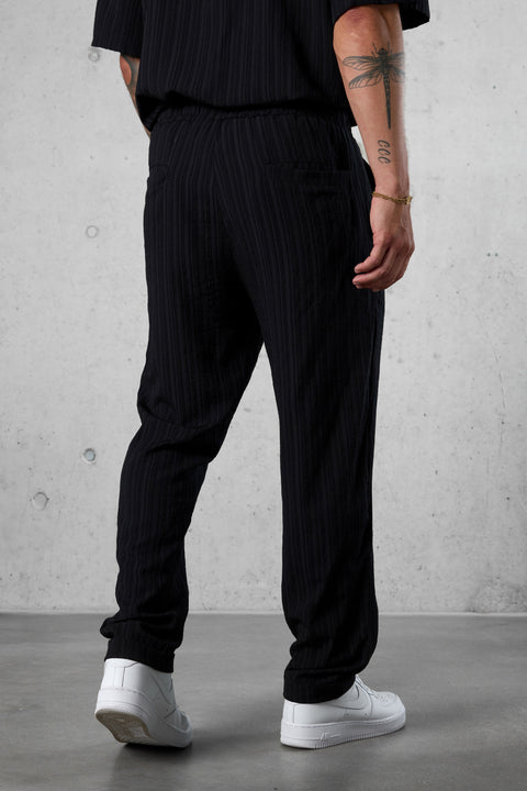 BLACK STRIPED PANTS